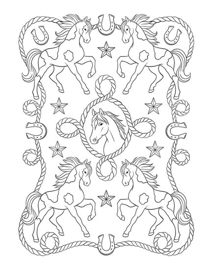 Creative Haven Happy Trails Coloring Book
