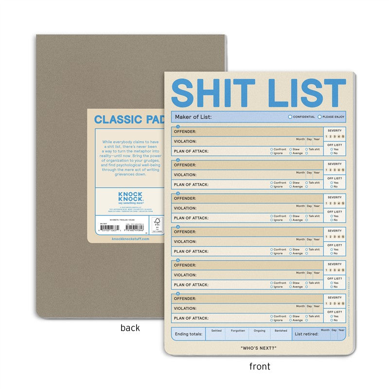 Sh*t List Pad (Second Edition)