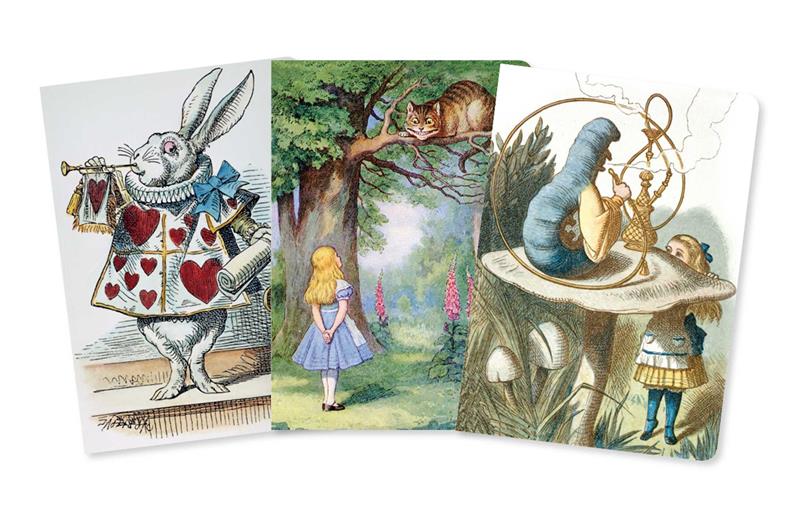 Coffret de 3 mini-cahiers Alice au pays des merveilles