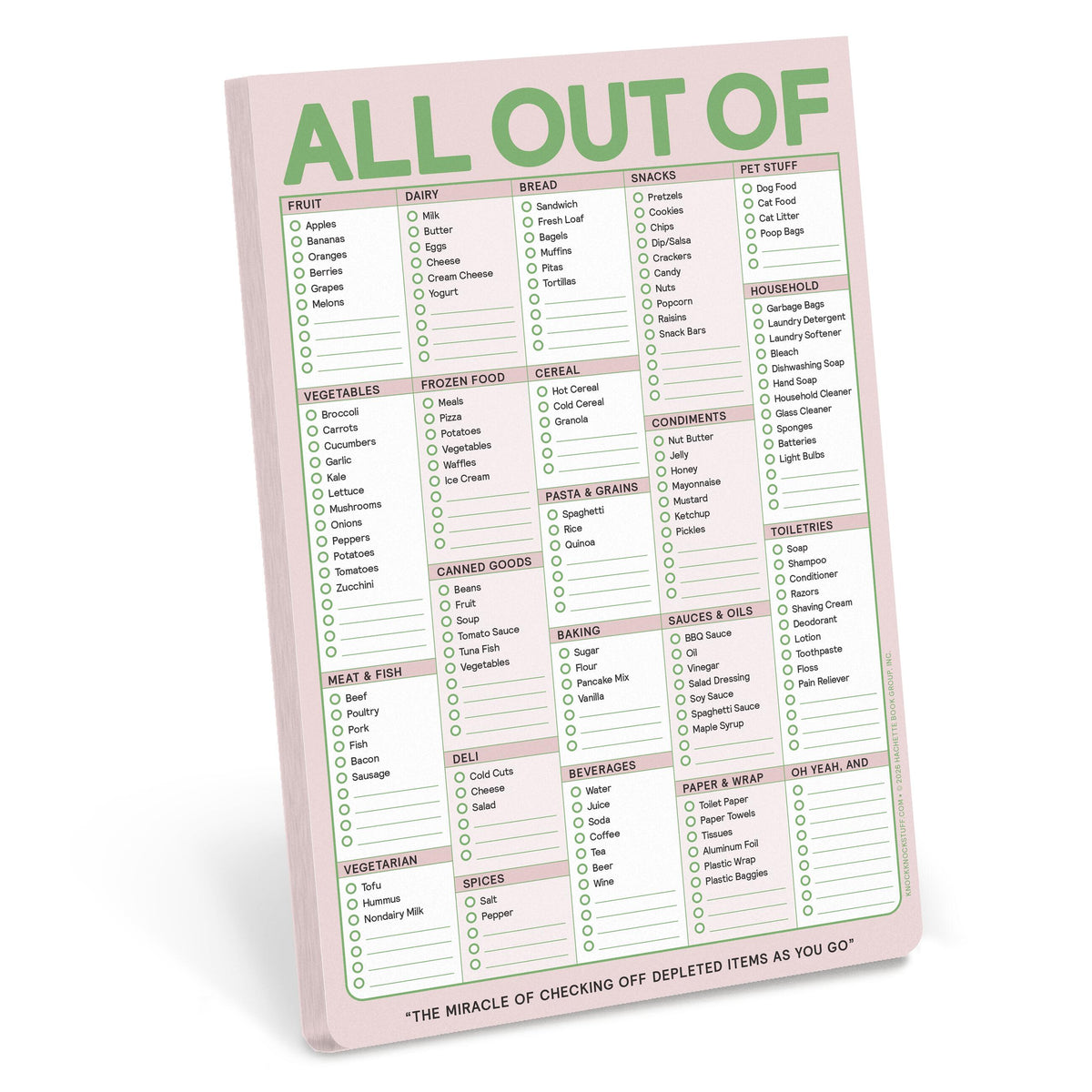 Knock Knock All Out Of Pad with Magnet (Dusty Rose)