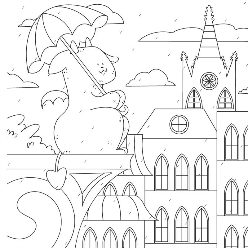 Creepy Cozy Gargoyles: A Coloring Book