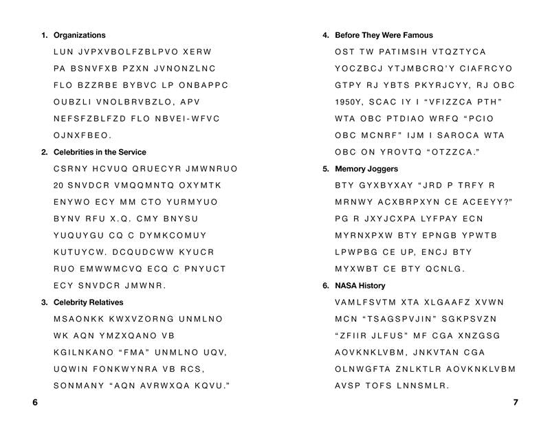 Trivia Cryptograms