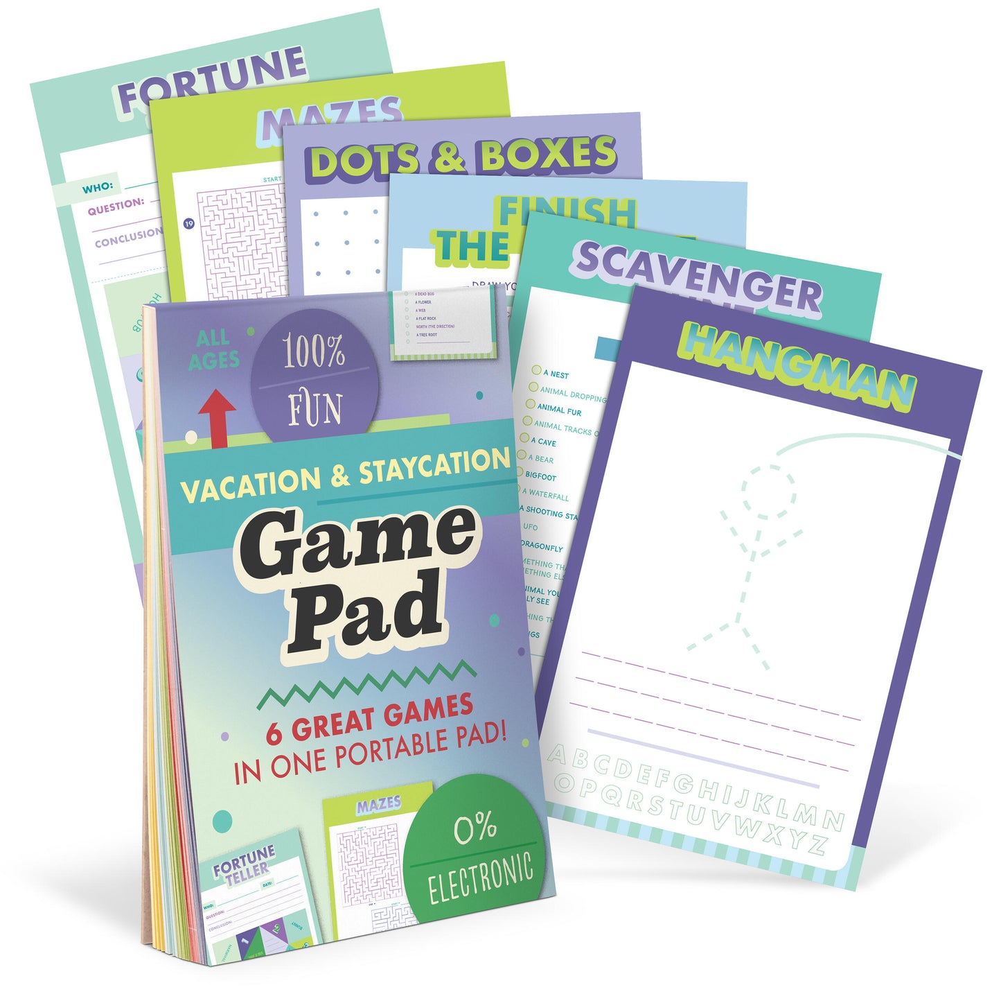 Vacation &amp; Staycation On-The-Go Game Pad, Vacation &amp; At-Home Activity Book for Kids