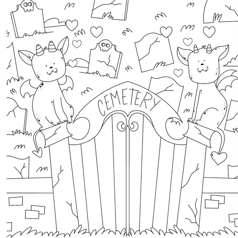 Creepy Cozy Gargoyles: A Coloring Book