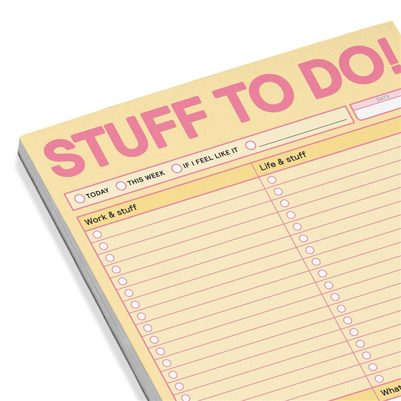 Stuff To Do! Big &amp; Sticky Notepad - Sticky To-Do List Pad (40 Sheets, 9.75 x 7-inches)