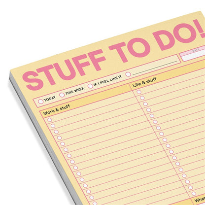 Stuff To Do! Big &amp; Sticky Notepad - Sticky To-Do List Pad (40 Sheets, 9.75 x 7-inches)