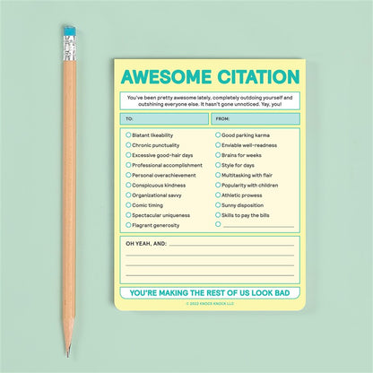 Awesome Citation Nifty Note Pad (Pastel Version)