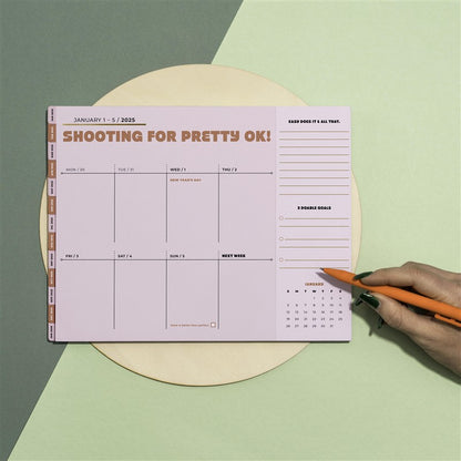 Pretty OK Weekly Desktop Calendar