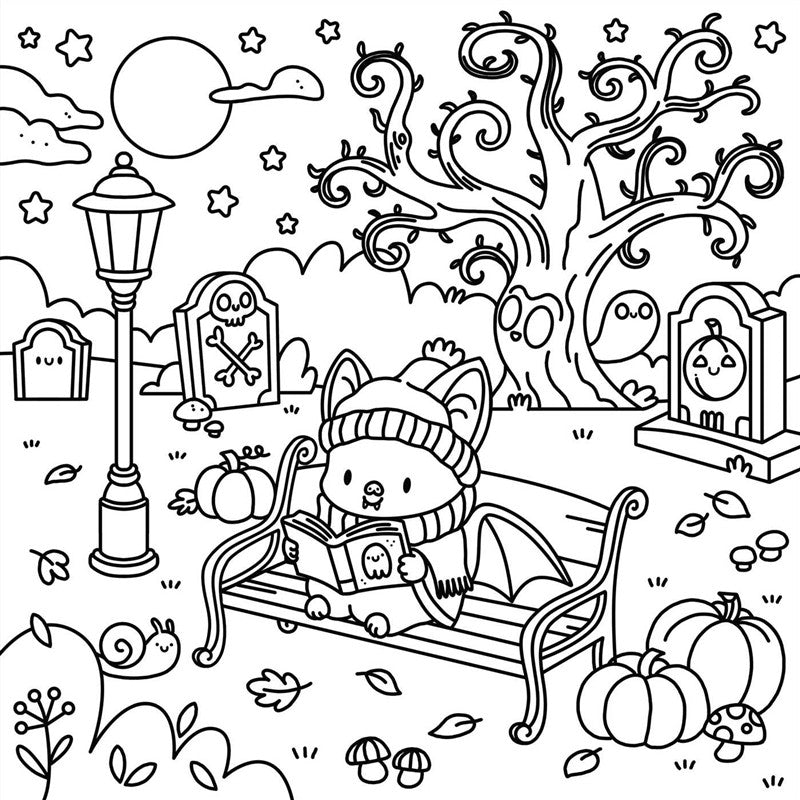 Little Bookworm: A Cozy Coloring Book