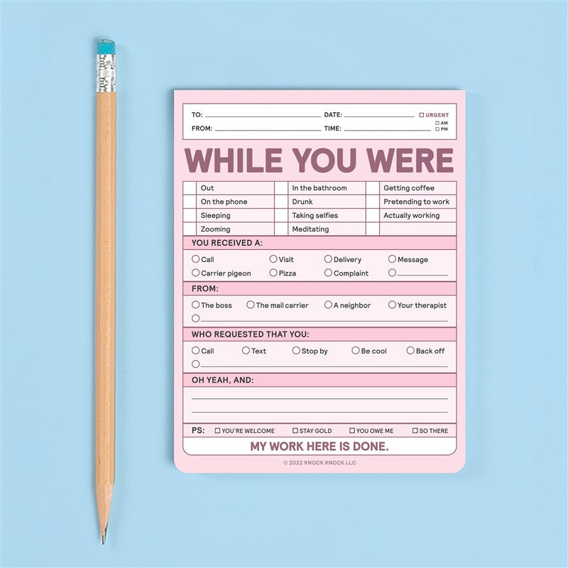 While You Were Nifty Note Pad