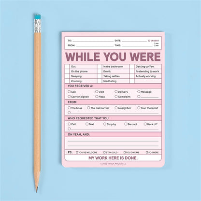 While You Were Nifty Note Pad