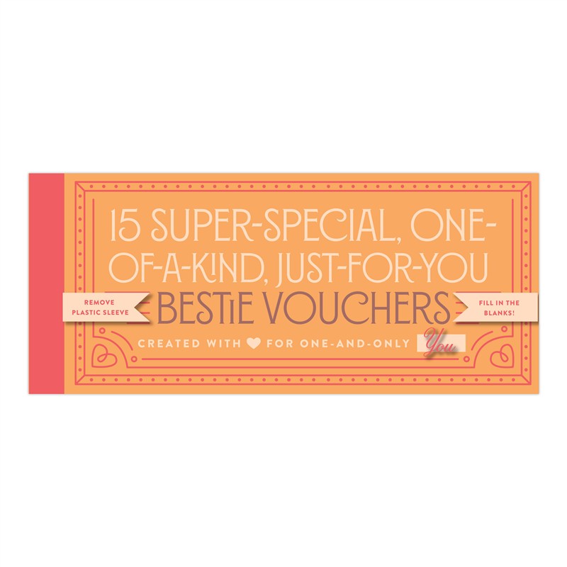 Fill in the Love Bestie Vouchers, Book of 15 Best Friend Coupons