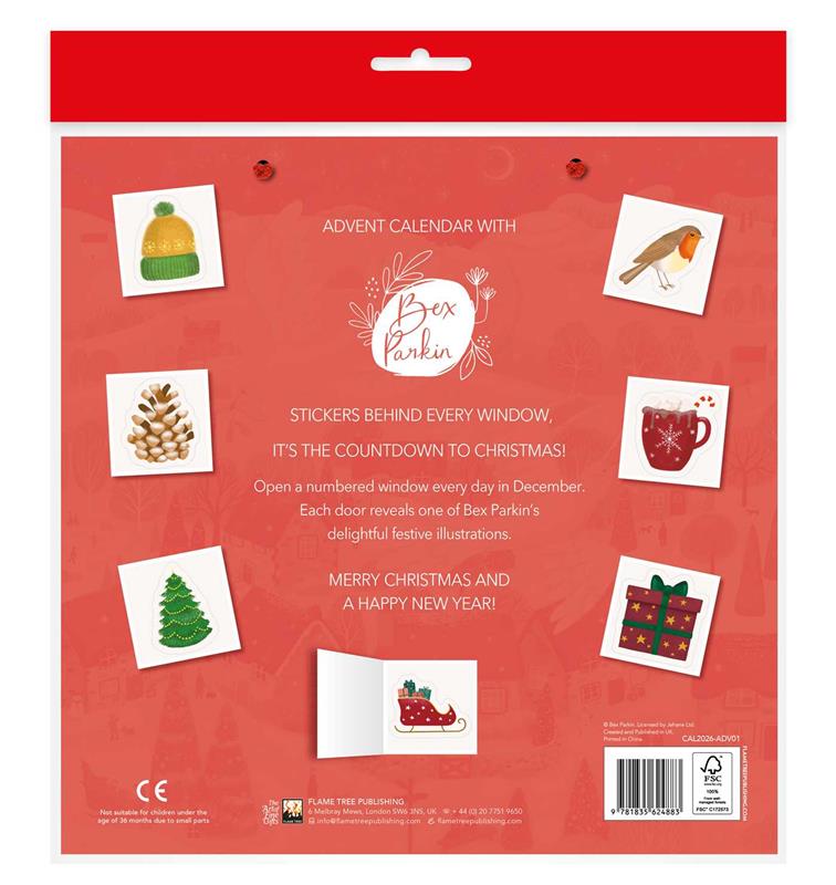 Bex Parkin: Doves Advent Calendar (with stickers)
