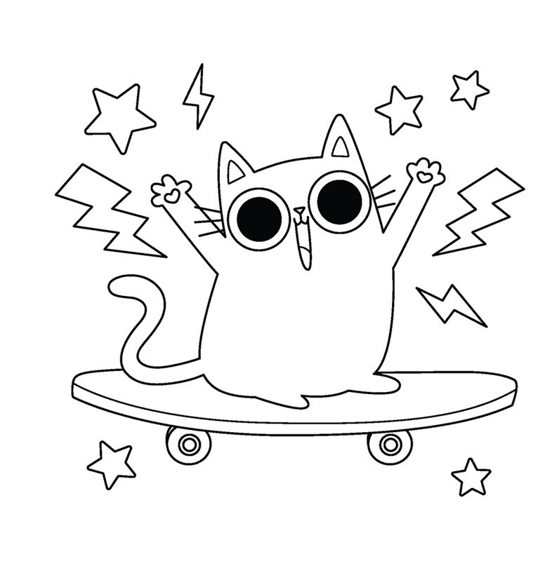 Super Simple Cute &amp; Cozy Coloring Book with Peekaboo Cat