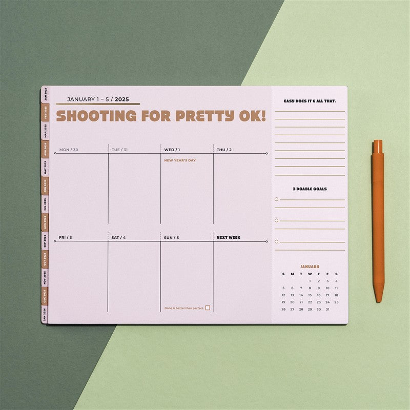 Pretty OK Weekly Desktop Calendar