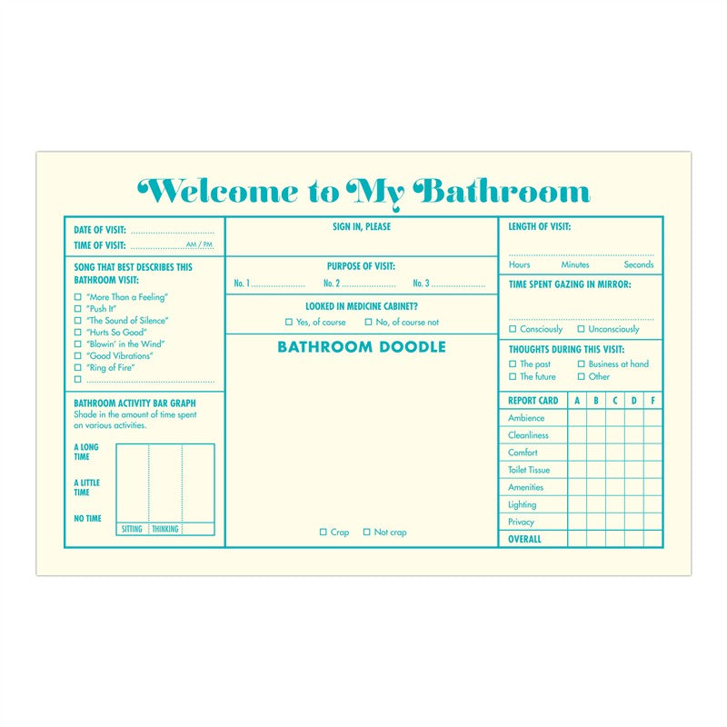Bathroom Guest Book