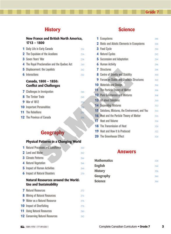 Programme d'études canadien complet 7 (révisé et mis à jour)