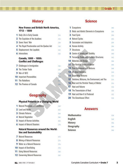 Programme d'études canadien complet 7 (révisé et mis à jour)