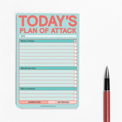 Today’s Plan of Attack Great Big Sticky Note (Pastel Version)