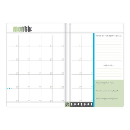 Crush Those Goals Undated Planner and Weekly Agenda Notebook