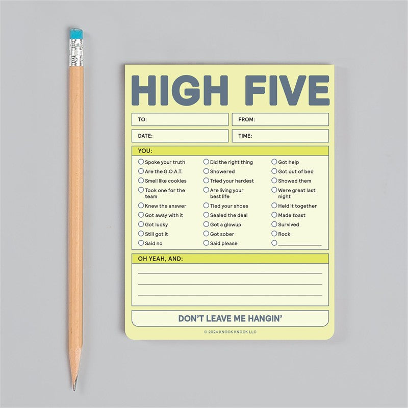 High Five Nifty Note (Pastel Yellow)
