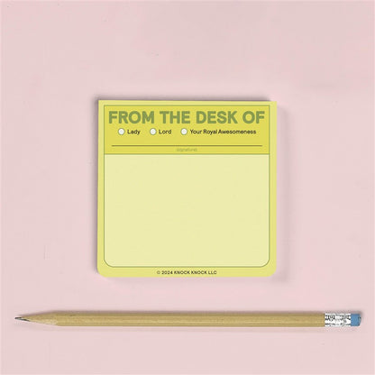 From the Desk Of Sticky Note