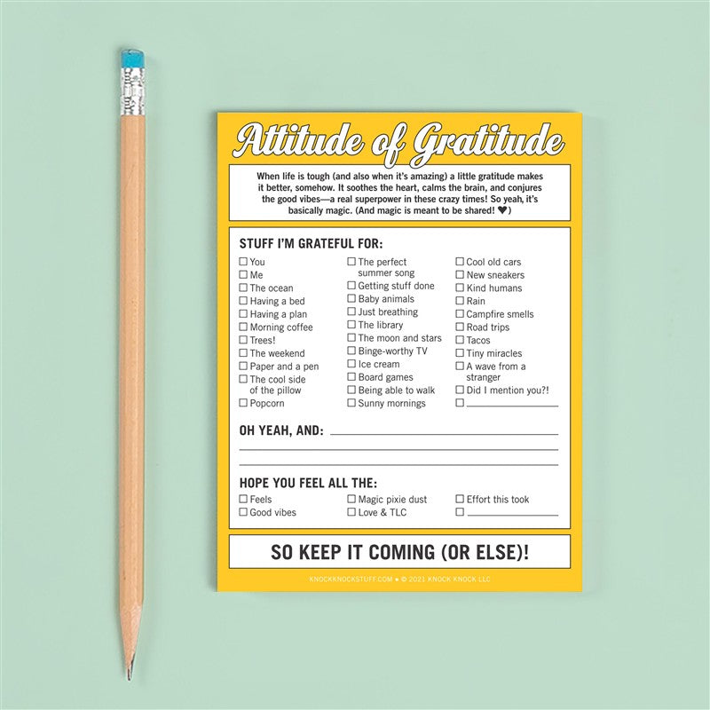 Attitude of Gratitude Nifty Note