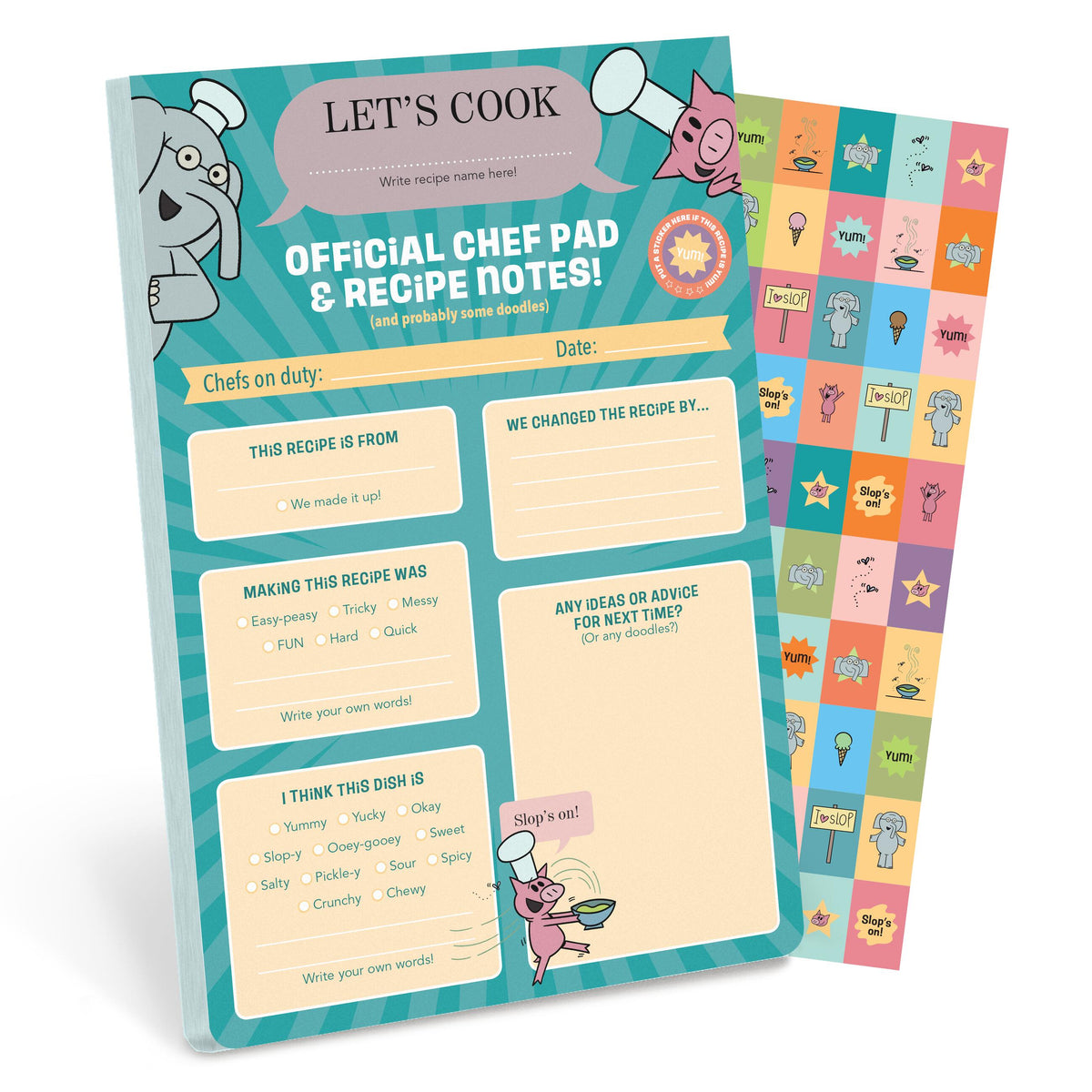 We Made It! Slop Test Kitchen Notepad with Elephant &amp; Piggie