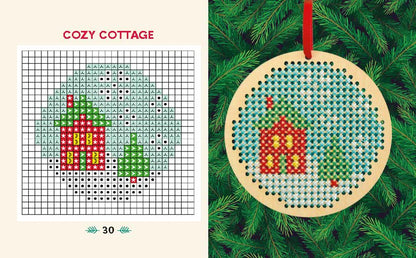 Wooden Christmas Ornaments Cross-Stitch Kit