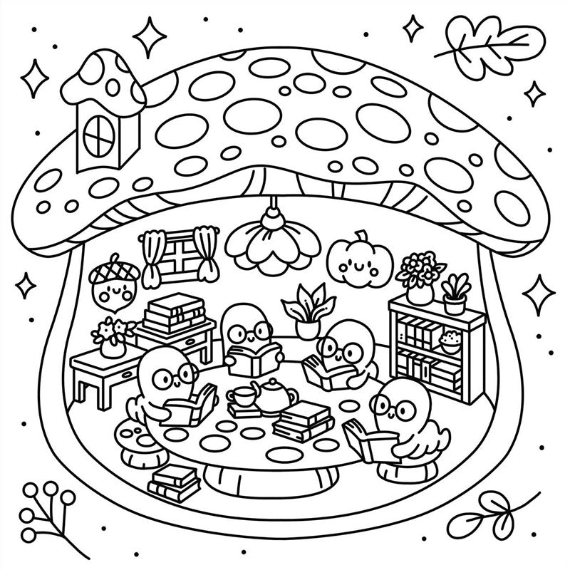 Little Bookworm: A Cozy Coloring Book