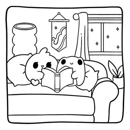 Comfy Buddies: A Cozy Nights Coloring Book