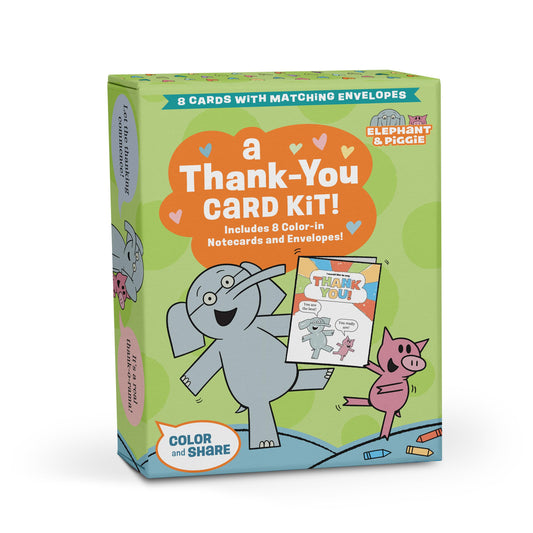 A Thank-You Card Kit: Color-in Cards with Elephant &amp; Piggie