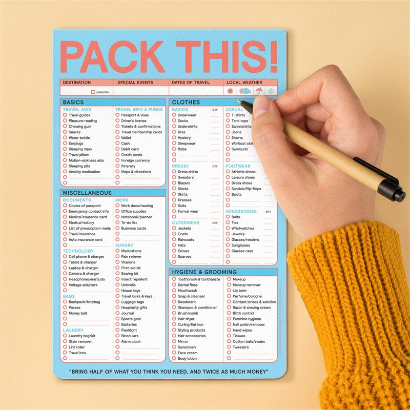 Pack This Pad (Pastel Version)