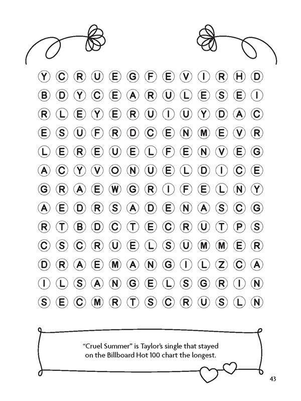The Unofficial Super Swiftie Word Search Book (Volume 1)