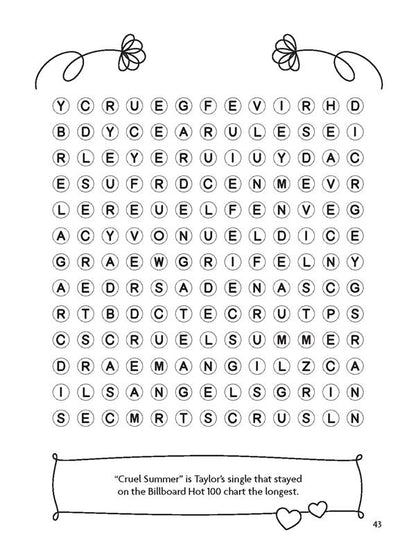The Unofficial Super Swiftie Word Search Book (Volume 1)