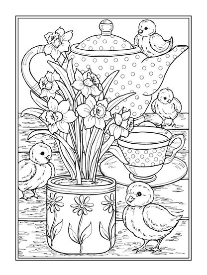 Creative Haven Forever Spring Coloring Book