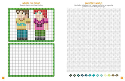 The 8-Bit Pixel World Coloring Book