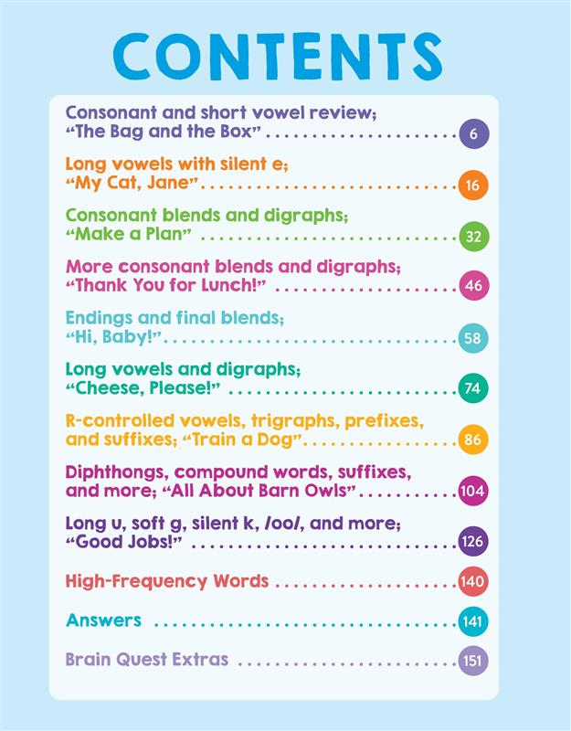 Brain Quest Phonics Workbook: Grade 1