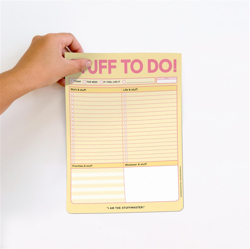 Stuff To Do! Big &amp; Sticky Notepad - Sticky To-Do List Pad (40 Sheets, 9.75 x 7-inches)