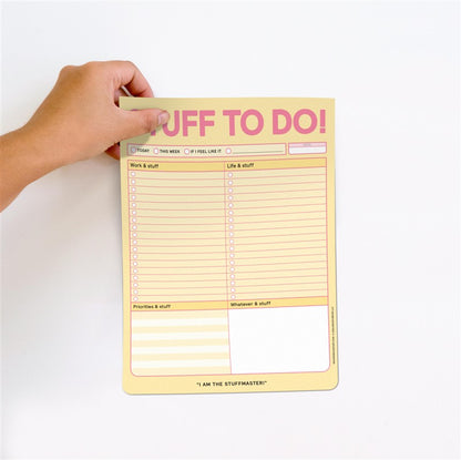 Stuff To Do! Big &amp; Sticky Notepad - Sticky To-Do List Pad (40 Sheets, 9.75 x 7-inches)