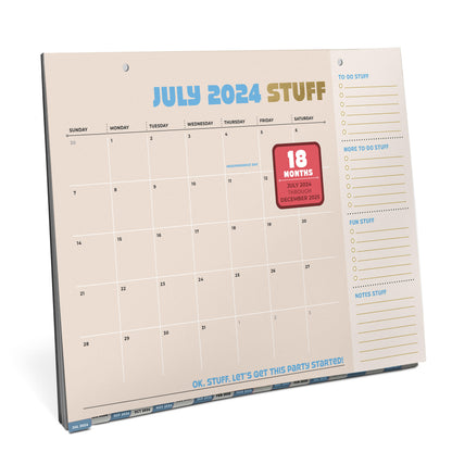 Life Stuff (But Also Me Stuff) 18-Month Desktop Calendar (Jul. 2024 - Dec. 2025)