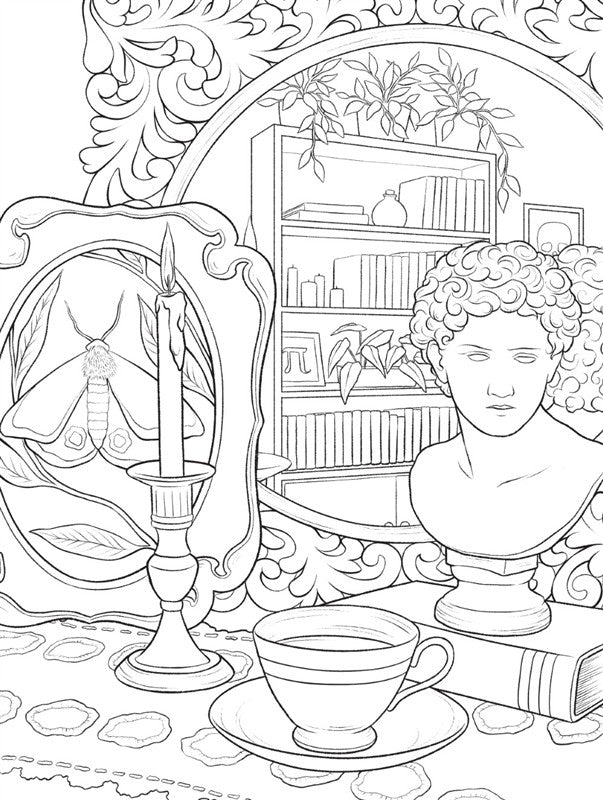 Dark Academia: A Coloring Book