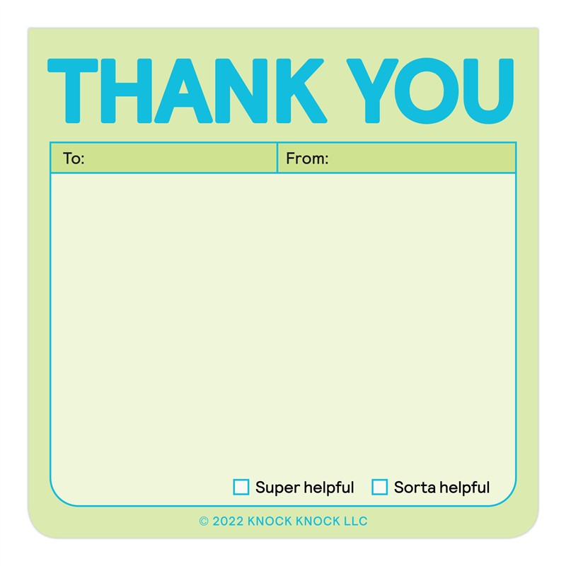 Thank You Sticky Note (Pastel Version)