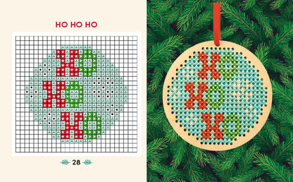 Wooden Christmas Ornaments Cross-Stitch Kit