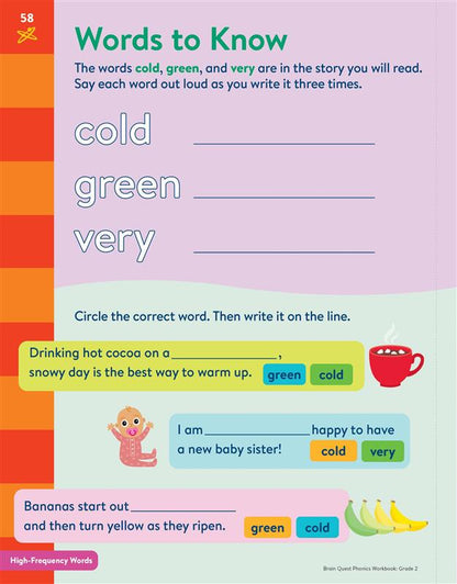 Brain Quest Phonics Workbook: Grade 2