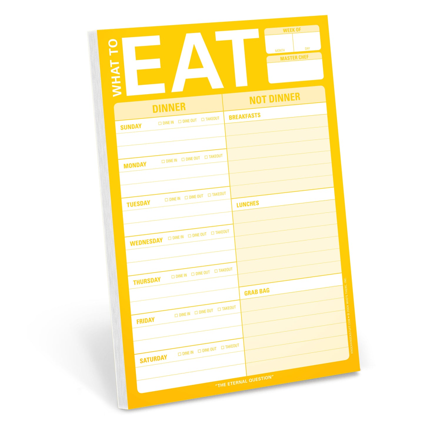 What to Eat Pad with Magnet (Yellow)