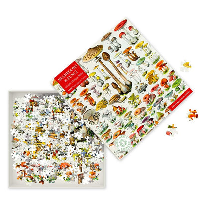 Adult Sustainable Jigsaw Puzzle Mushrooms &amp; Fungi by Adolphe Philippe Millot