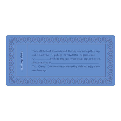Fill in the Love Dad Vouchers, Book of 15 Dad Coupons