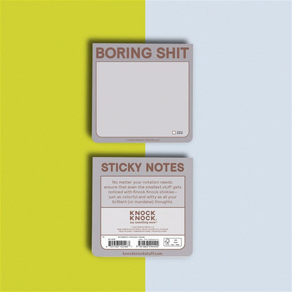 Boring Shit Sticky Note Pad