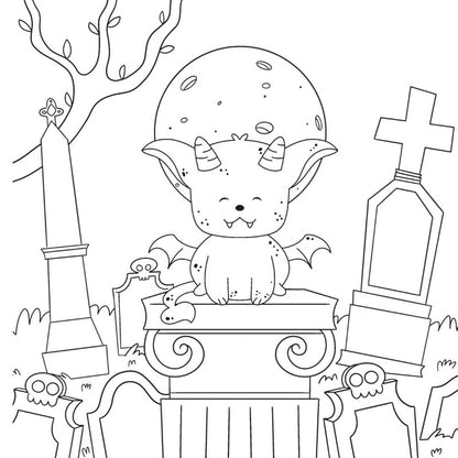 Creepy Cozy Gargoyles: A Coloring Book